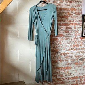 NWOT Gap Teal Wrap Dress